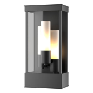 Hubbardton Forge - 304325-SKT-80-GG0392 - Three Light Outdoor Wall Sconce - Portico - Coastal Black