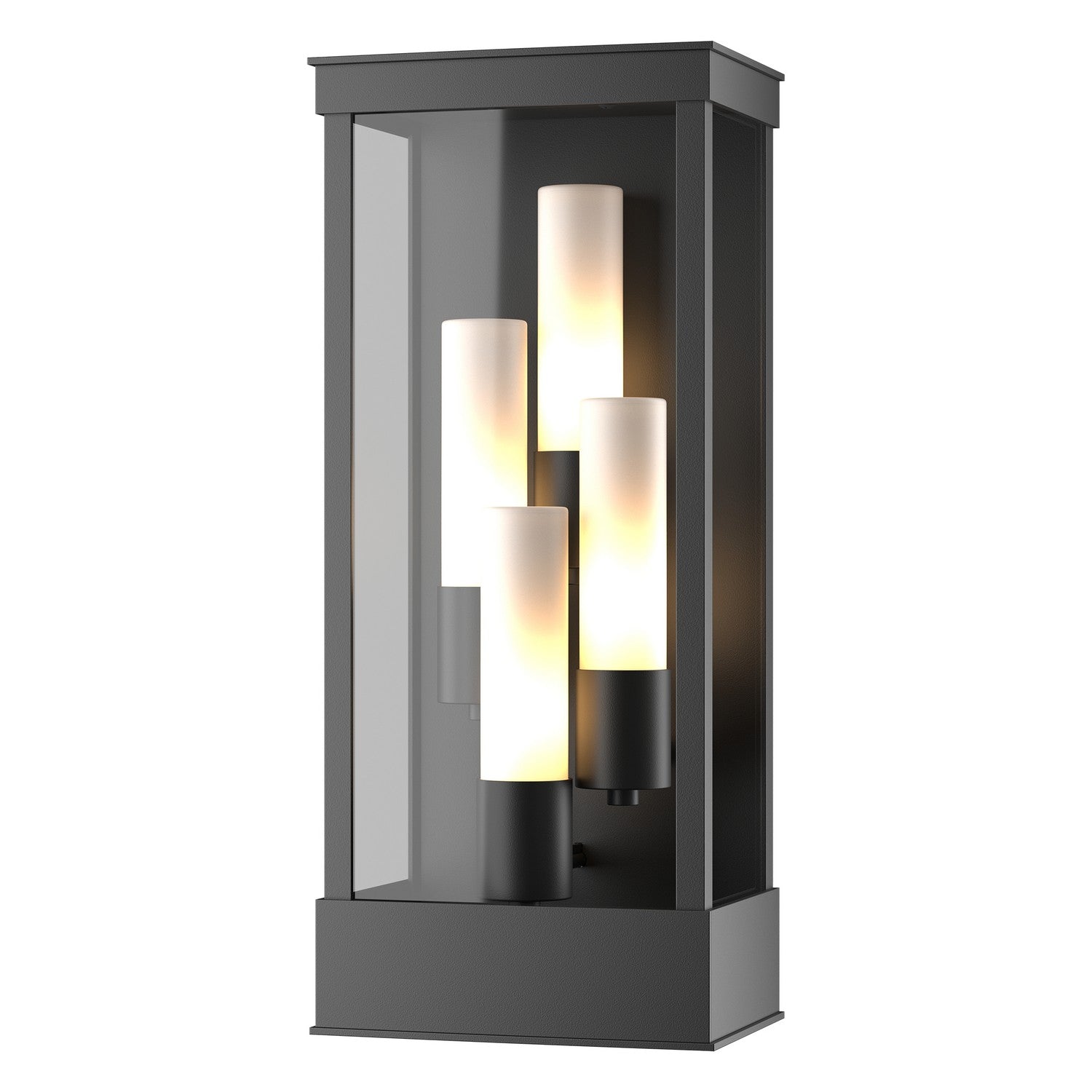 Hubbardton Forge - 304330-SKT-80-GG0392 - Four Light Outdoor Wall Sconce - Portico - Coastal Black