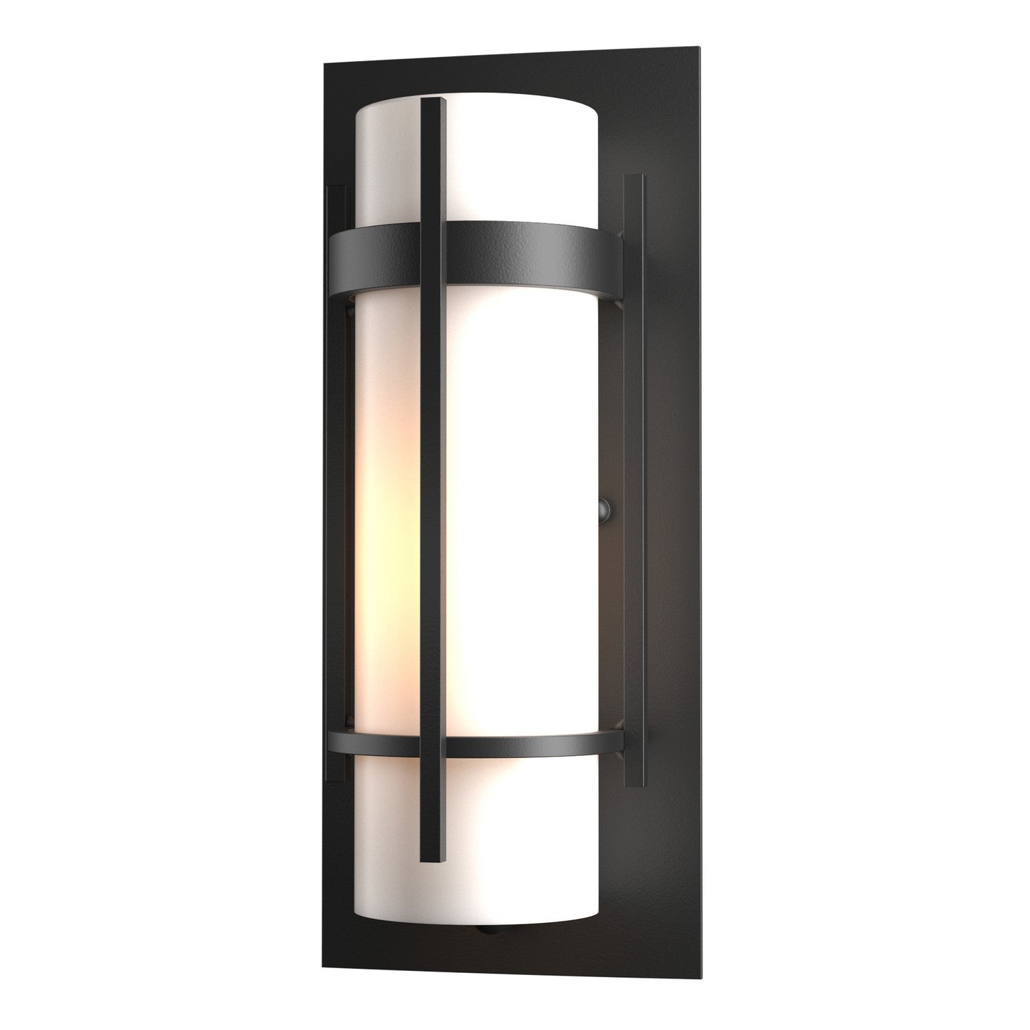 Hubbardton Forge - 305892-SKT-80-GG0066 - One Light Outdoor Wall Sconce - Banded - Coastal Black