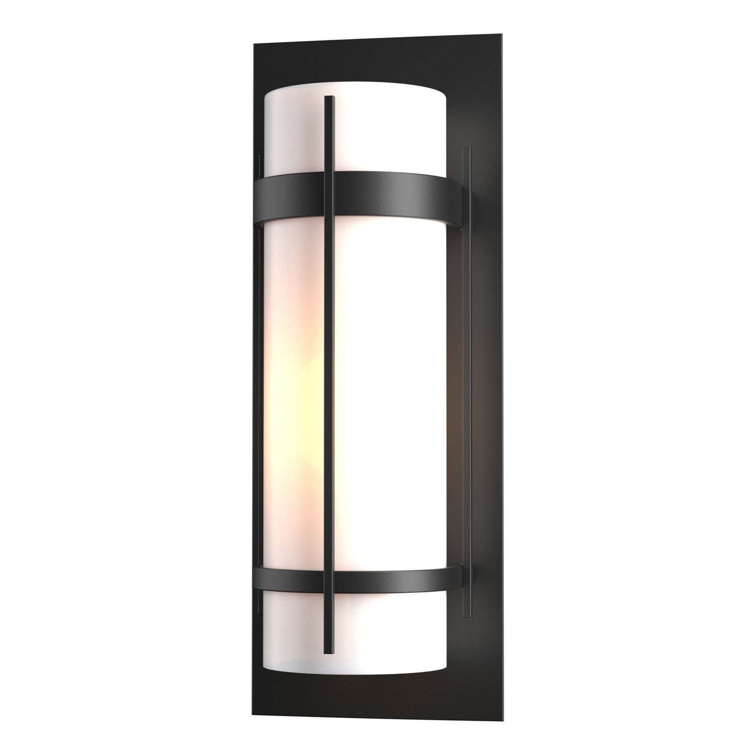 Hubbardton Forge - 305894-SKT-80-GG0037 - One Light Outdoor Wall Sconce - Banded - Coastal Black