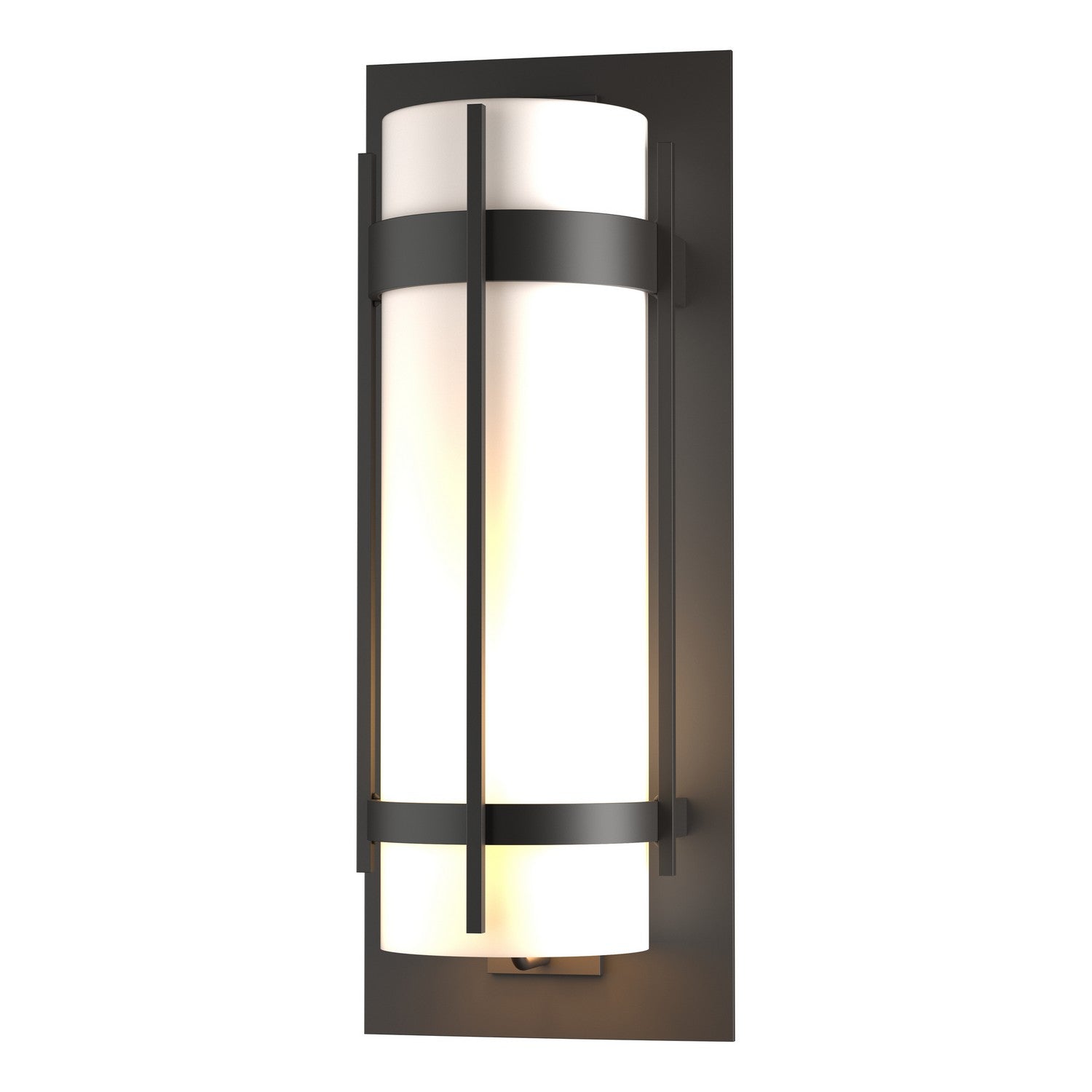 Hubbardton Forge - 305895-SKT-14-GG0240 - One Light Outdoor Wall Sconce - Banded - Coastal Oil Rubbed Bronze