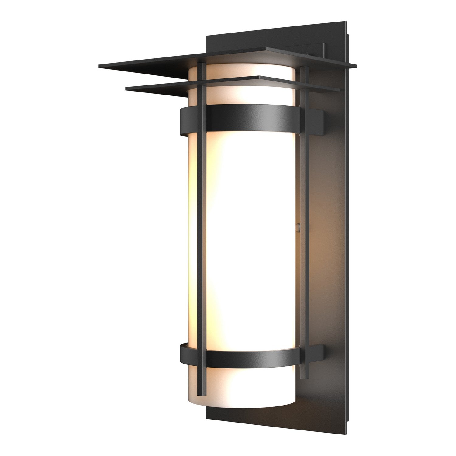 Hubbardton Forge - 305993-SKT-80-GG0034 - One Light Outdoor Wall Sconce - Banded - Coastal Black