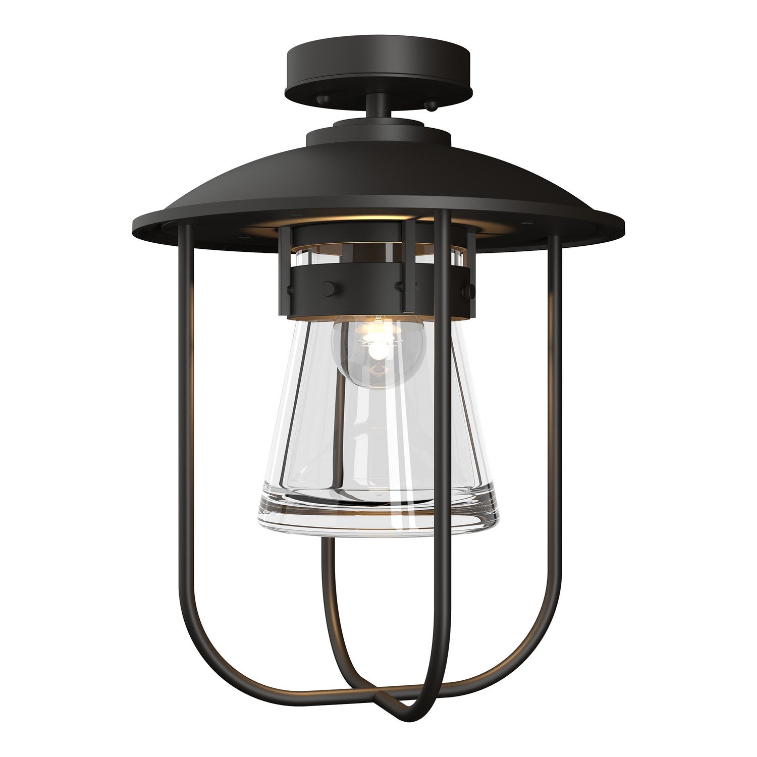 Hubbardton Forge - 356015-SKT-14-ZM0467 - One Light Outdoor Semi-Flush Mount - Erlenmeyer - Coastal Oil Rubbed Bronze