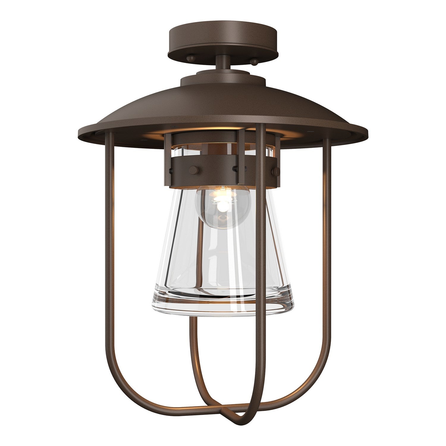 Hubbardton Forge - 356015-SKT-75-ZM0467 - One Light Outdoor Semi-Flush Mount - Erlenmeyer - Coastal Bronze