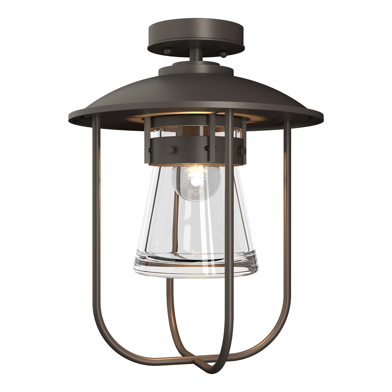 Hubbardton Forge - 356015-SKT-77-ZM0467 - One Light Outdoor Semi-Flush Mount - Erlenmeyer - Coastal Dark Smoke