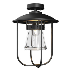 Hubbardton Forge - 356015-SKT-80-ZM0467 - One Light Outdoor Semi-Flush Mount - Erlenmeyer - Coastal Black