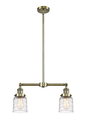 Innovations - 209-AB-G513 - Two Light Island Pendant - Franklin Restoration - Antique Brass