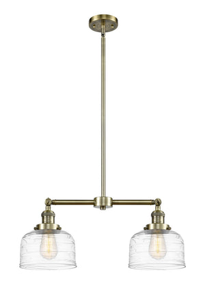 Innovations - 209-AB-G713 - Two Light Island Pendant - Franklin Restoration - Antique Brass