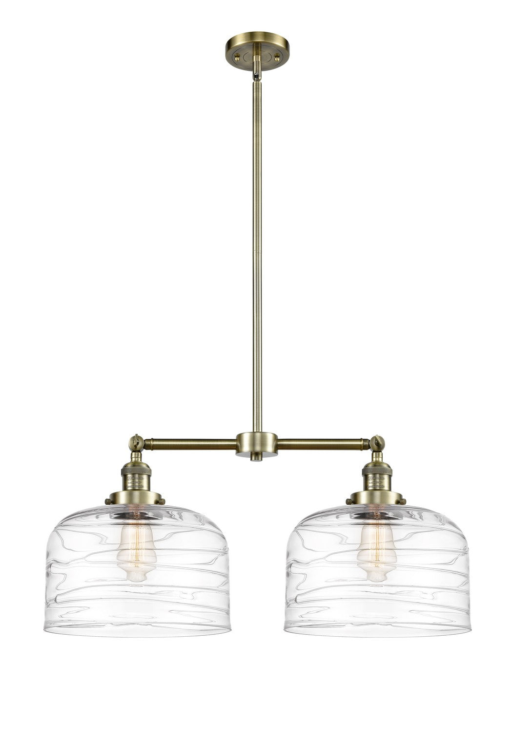 Innovations - 209-AB-G713-L - Two Light Island Pendant - Franklin Restoration - Antique Brass