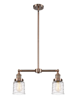 Innovations - 209-AC-G513 - Two Light Island Pendant - Franklin Restoration - Antique Copper