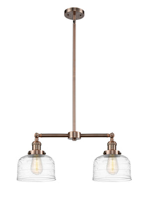 Innovations - 209-AC-G713 - Two Light Island Pendant - Franklin Restoration - Antique Copper