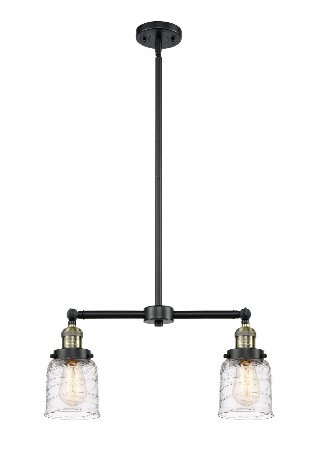 Innovations - 209-BAB-G513 - Two Light Island Pendant - Franklin Restoration - Black Antique Brass