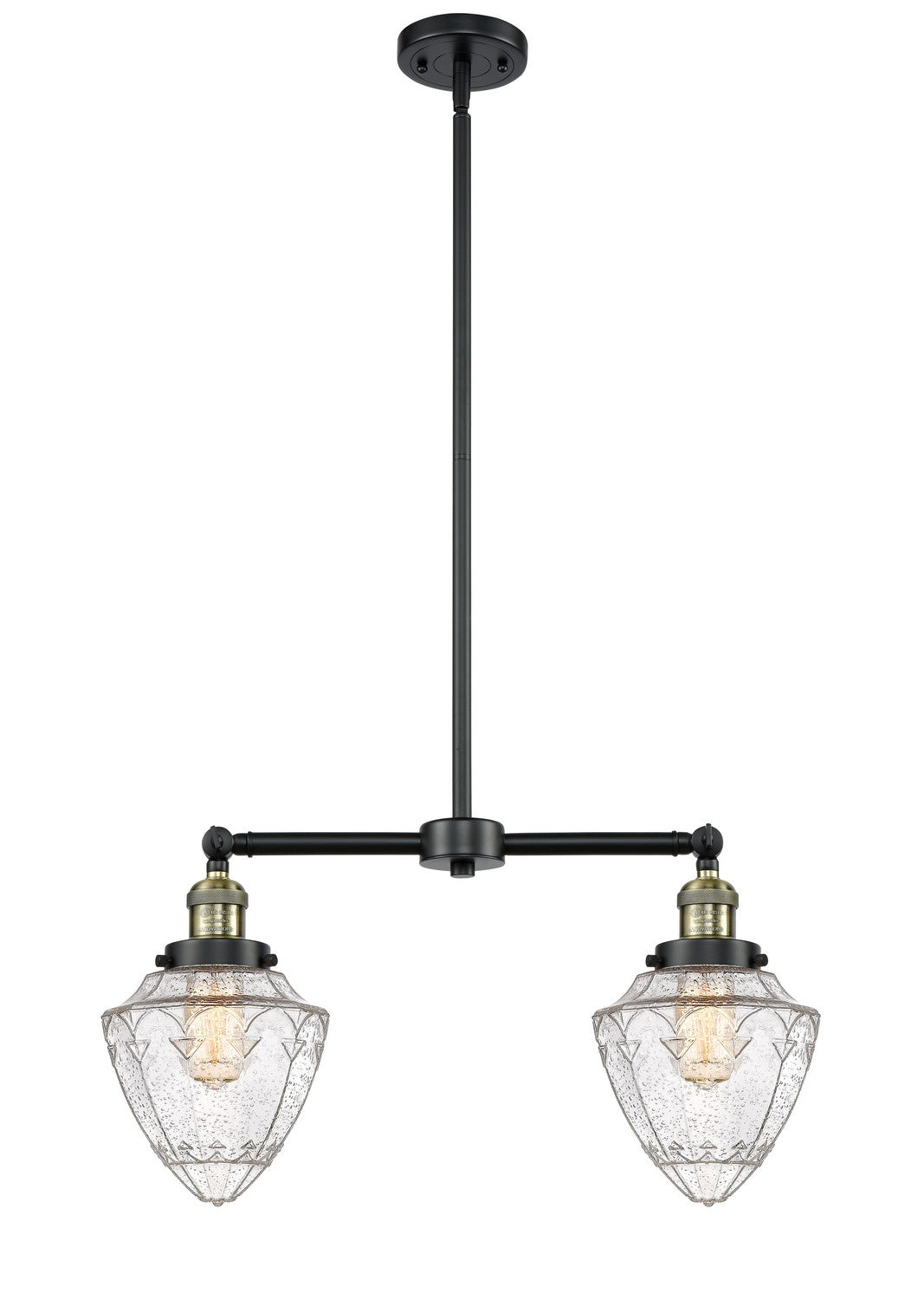 Innovations - 209-BAB-G664-7 - Two Light Island Pendant - Franklin Restoration - Black Antique Brass