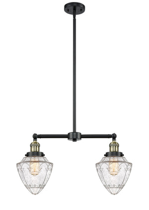 Innovations - 209-BAB-G664-7 - Two Light Island Pendant - Franklin Restoration - Black Antique Brass