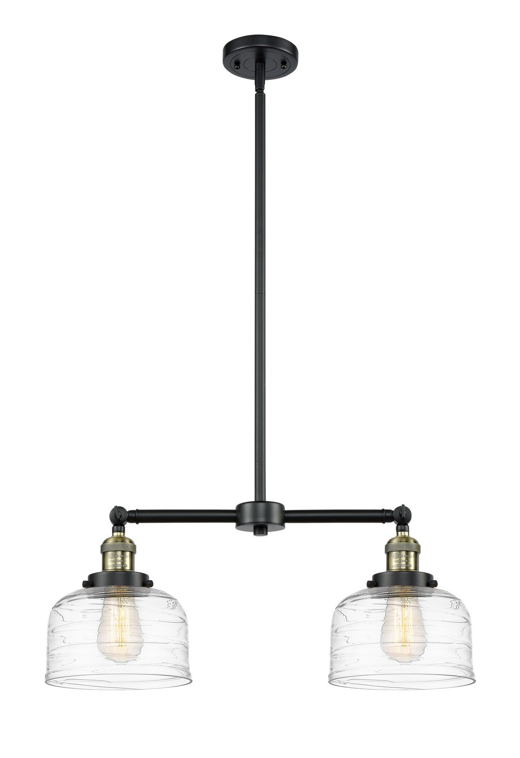 Innovations - 209-BAB-G713 - Two Light Island Pendant - Franklin Restoration - Black Antique Brass