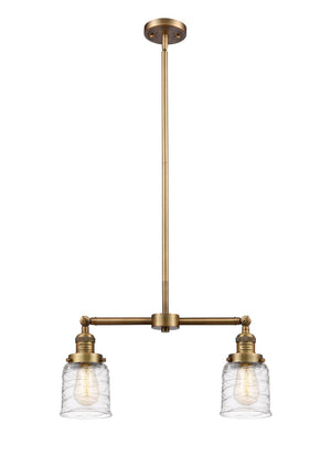 Innovations - 209-BB-G513 - Two Light Island Pendant - Franklin Restoration - Brushed Brass