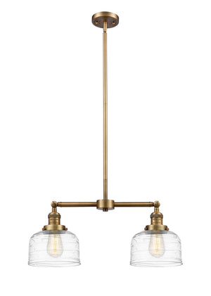 Innovations - 209-BB-G713 - Two Light Island Pendant - Franklin Restoration - Brushed Brass