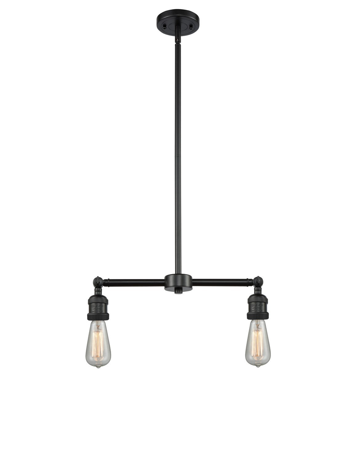 Innovations - 209-BK - Two Light Island Pendant - Franklin Restoration - Matte Black