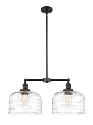 Innovations - 209-BK-G713-L - Two Light Island Pendant - Franklin Restoration - Matte Black