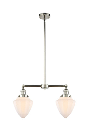 Innovations - 209-PN-G661-7 - Two Light Island Pendant - Franklin Restoration - Polished Nickel