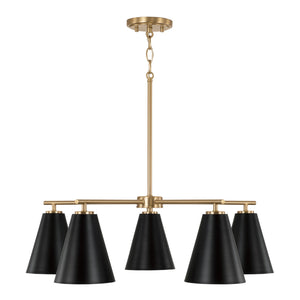 Capital Lighting - AA1040RK - Five Light Chandelier - Charlie - Matte Brass and Black