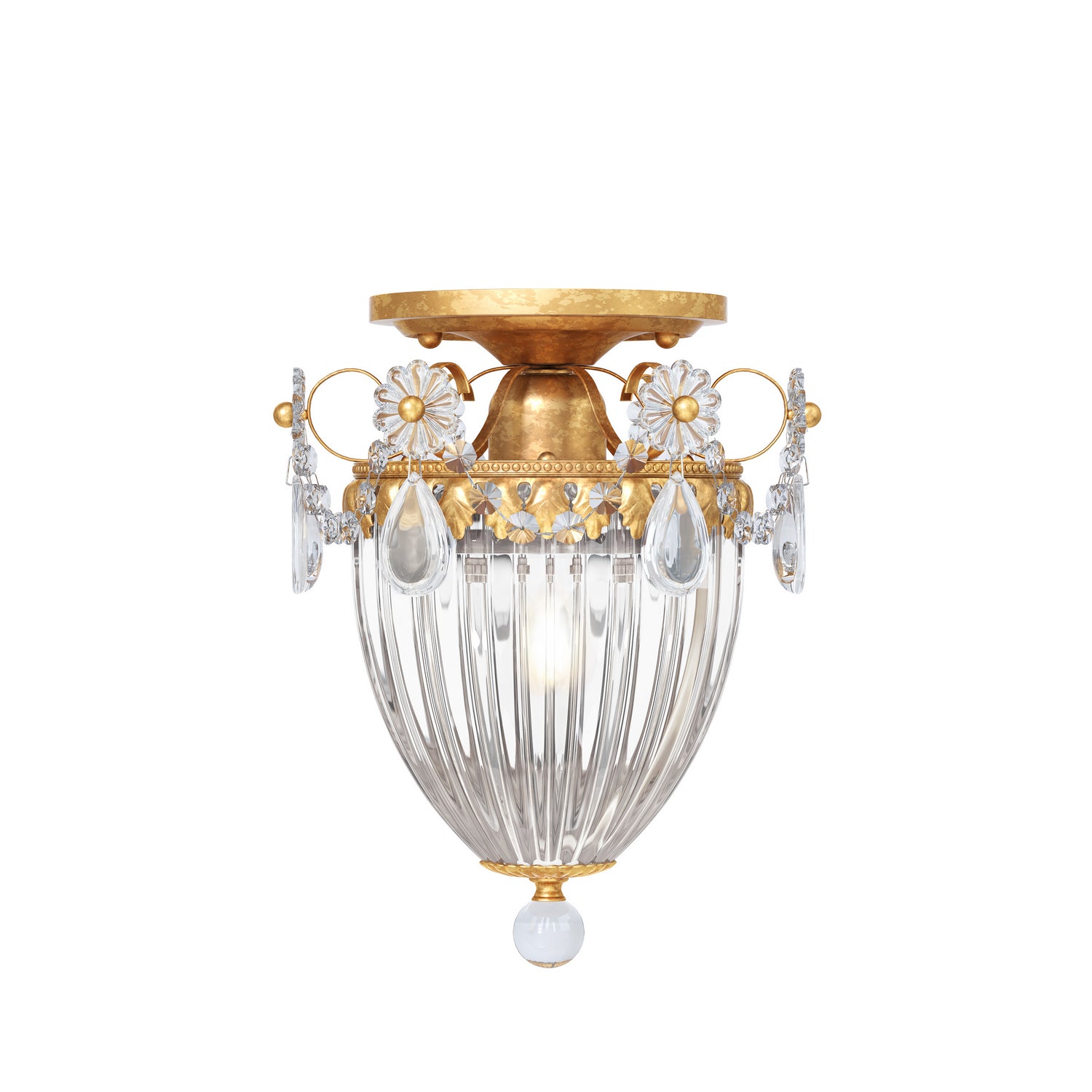 Schonbek - 1239-26 - One Light Semi-Flush Mount - Bagatelle - French Gold