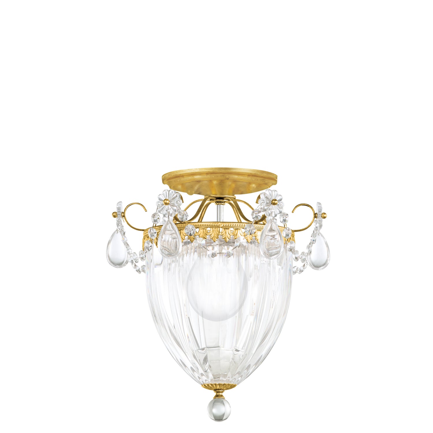 Schonbek - 1242-22R - Three Light Semi-Flush Mount - Bagatelle - Heirloom Gold