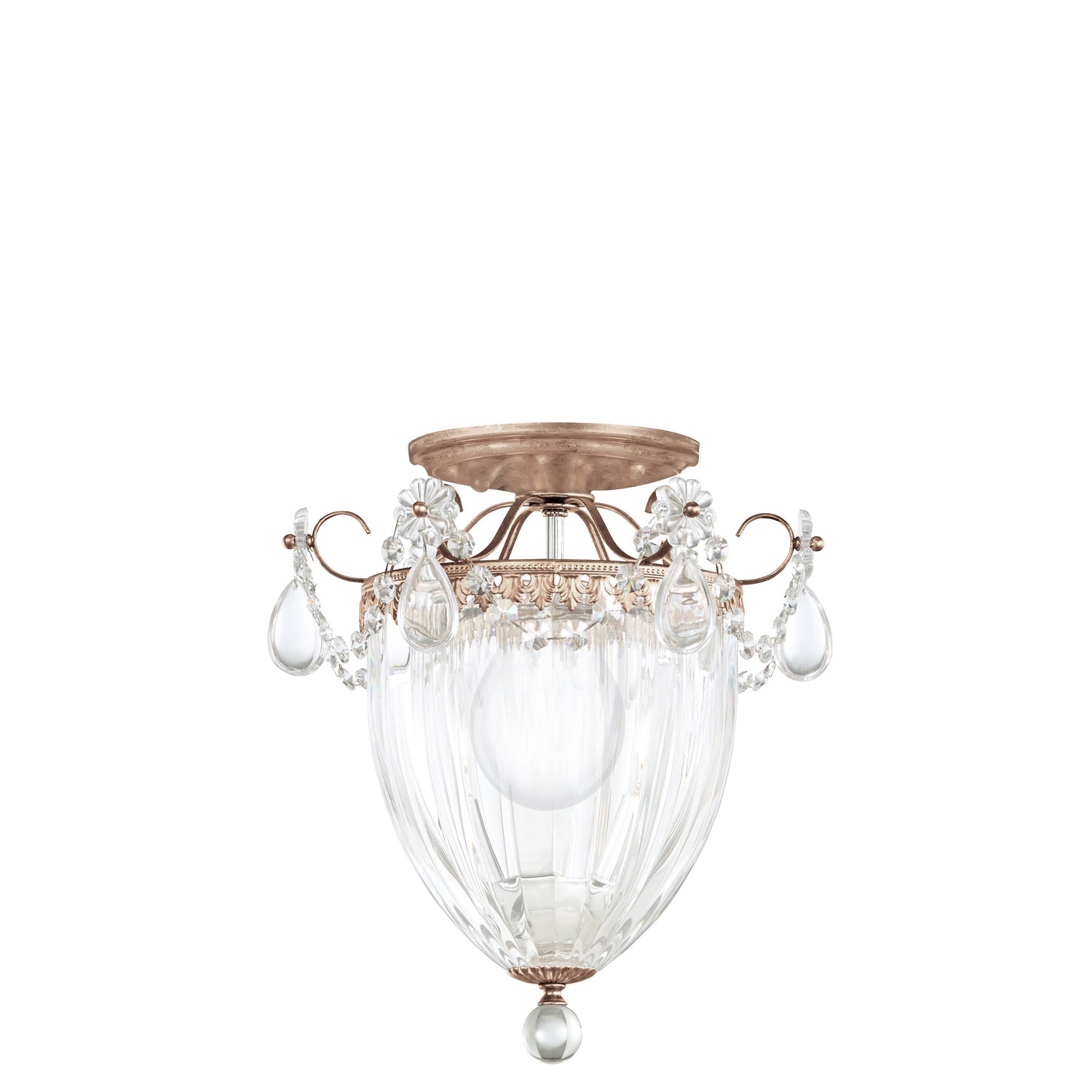 Schonbek - 1242-48R - Three Light Semi-Flush Mount - Bagatelle - Antique Silver