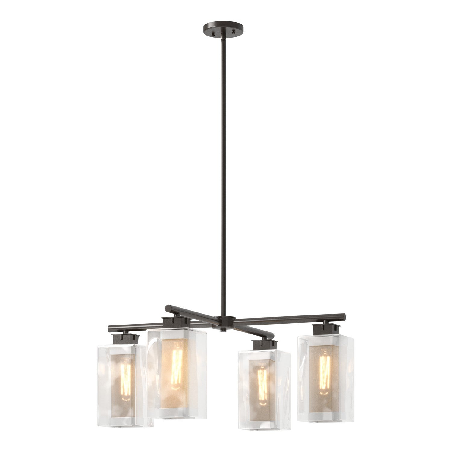 Hubbardton Forge - 364213-SKT-MULT-14-72-ZM0093 - Polaris Outdoor 4-Light Pendant - Polaris - Coastal Oil Rubbed Bronze