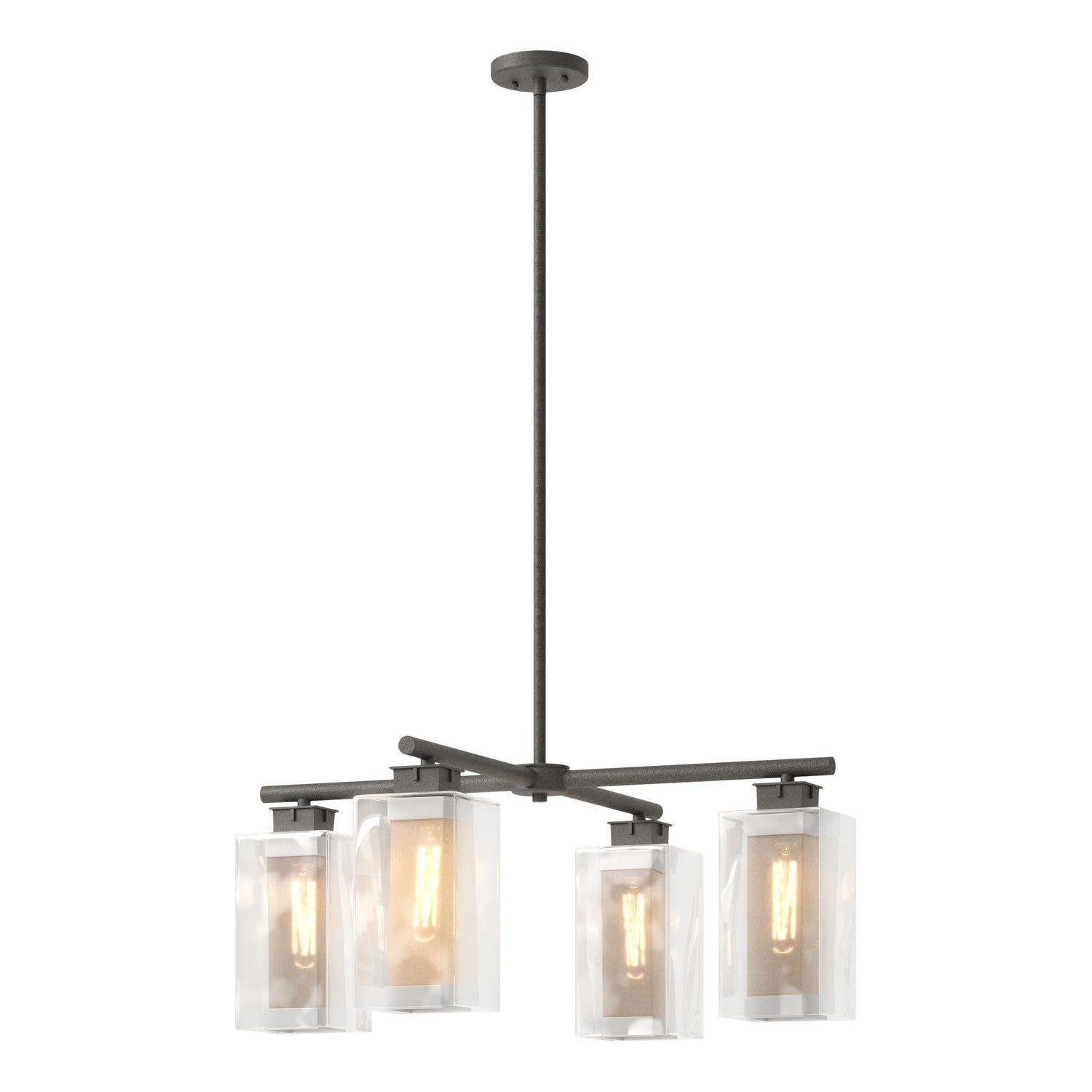 Hubbardton Forge - 364213-SKT-MULT-20-72-ZM0093 - Polaris Outdoor 4-Light Pendant - Polaris - Coastal Natural Iron