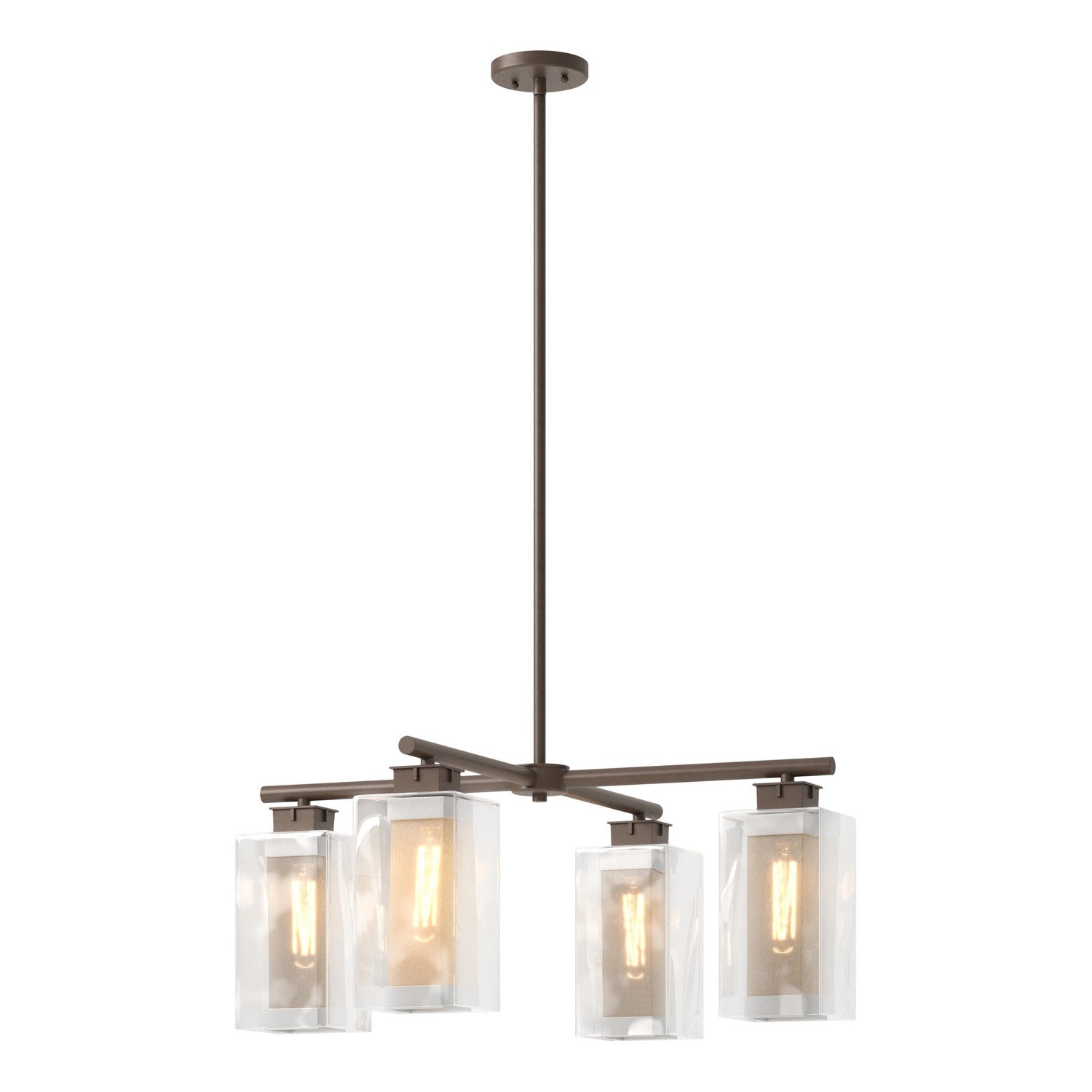 Hubbardton Forge - 364213-SKT-MULT-75-72-ZM0093 - Polaris Outdoor 4-Light Pendant - Polaris - Coastal Bronze