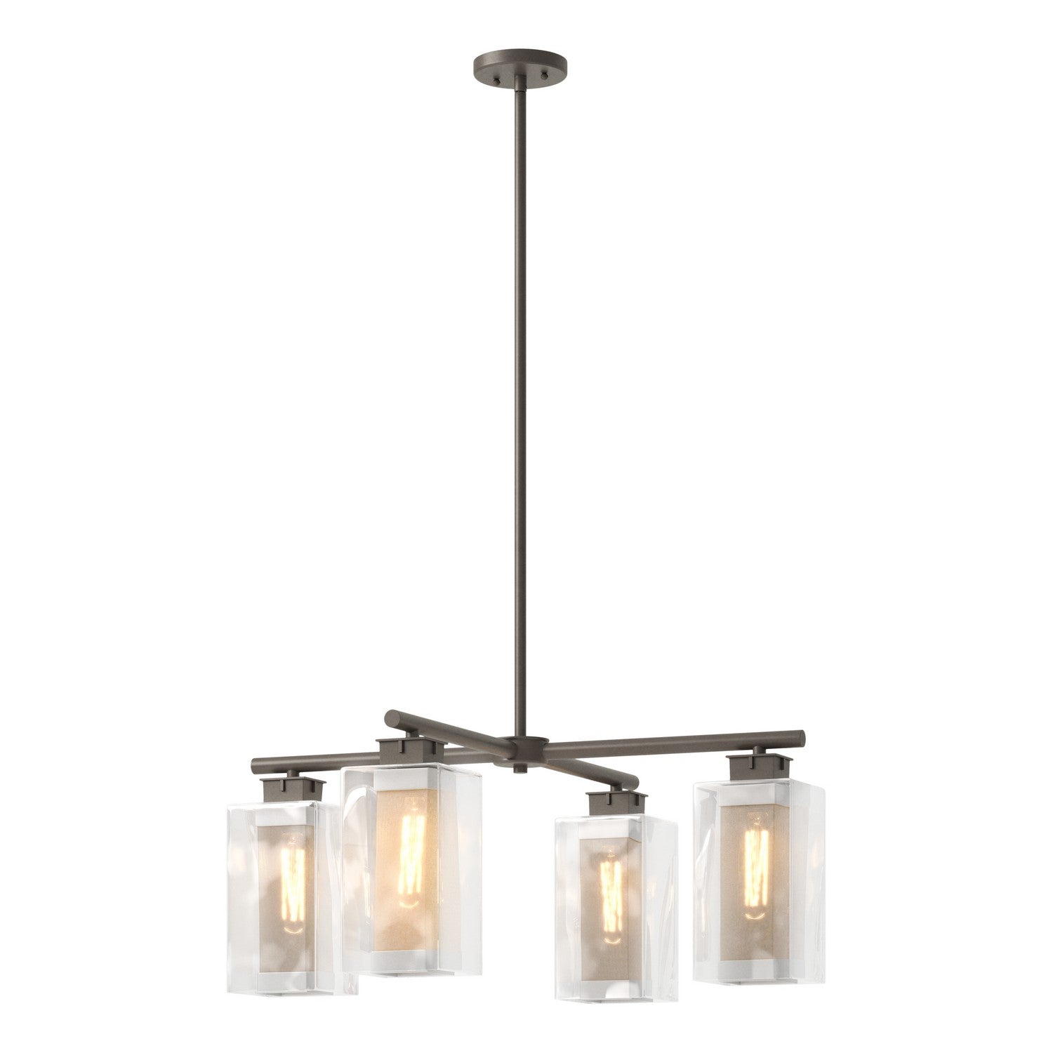 Hubbardton Forge - 364213-SKT-MULT-77-72-ZM0093 - Polaris Outdoor 4-Light Pendant - Polaris - Coastal Dark Smoke