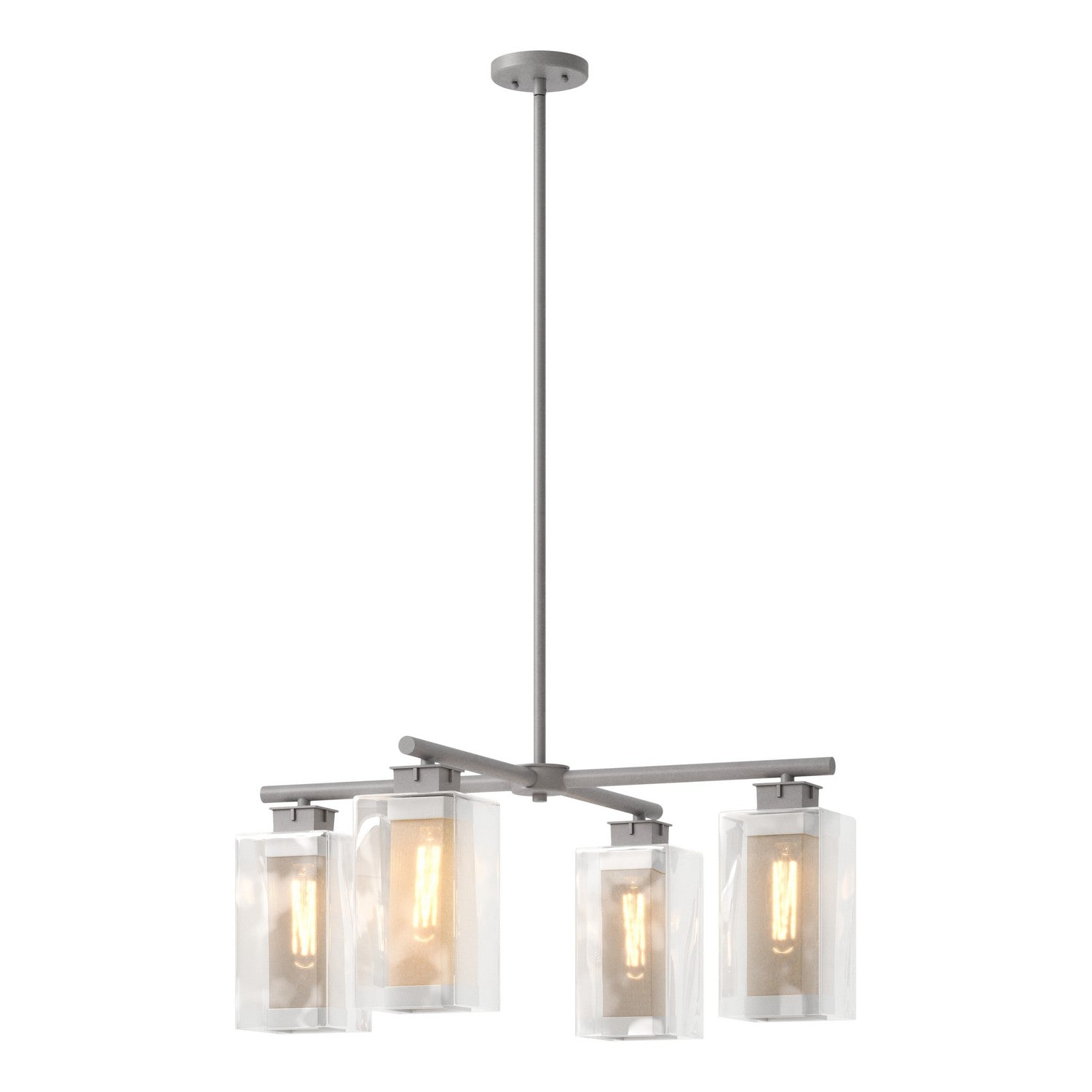 Hubbardton Forge - 364213-SKT-MULT-78-72-ZM0093 - Four Light Outdoor Pendant - Polaris - Coastal Burnished Steel