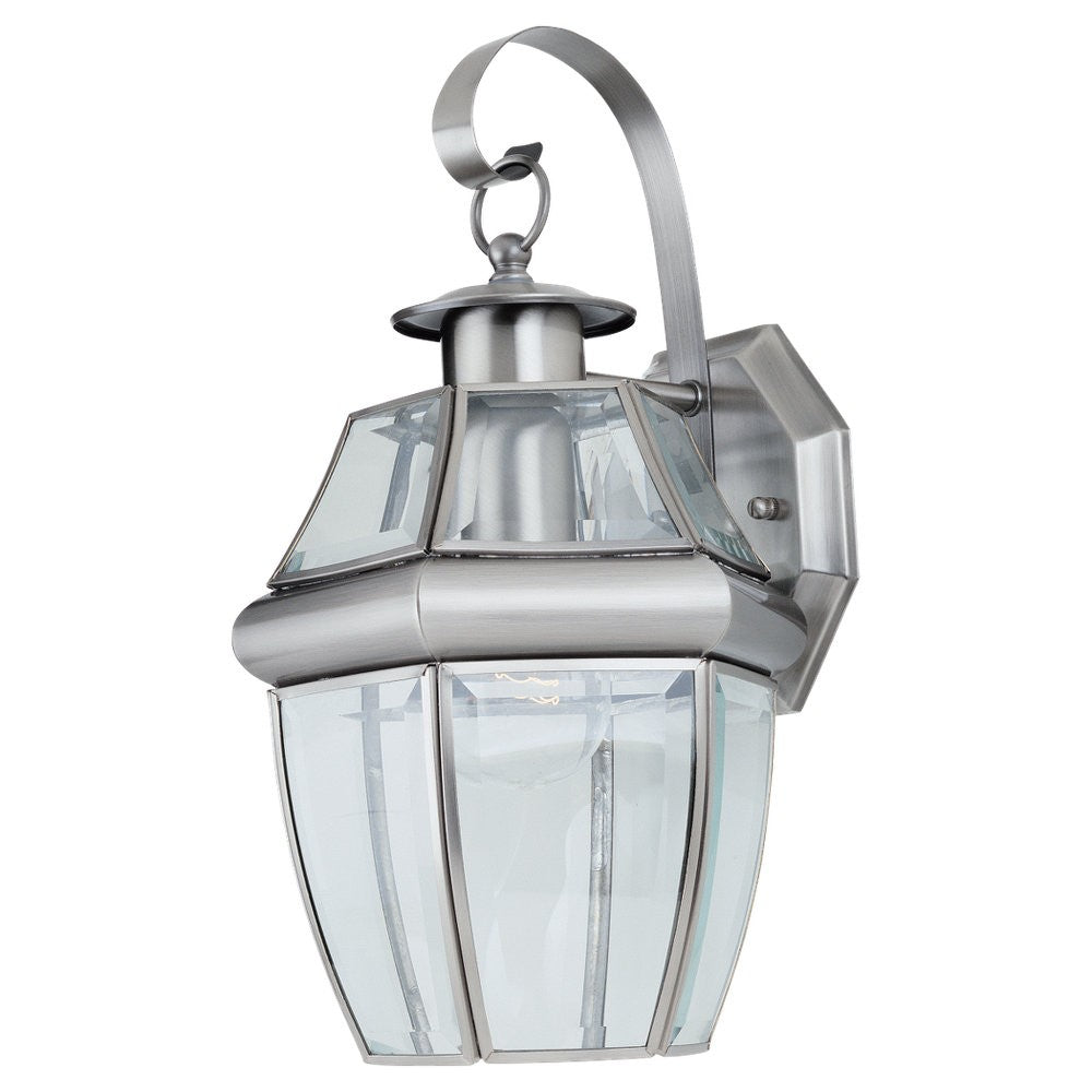 Generation Lighting. - 8067-965 - One Light Outdoor Wall Lantern - Lancaster - Antique Brushed Nickel