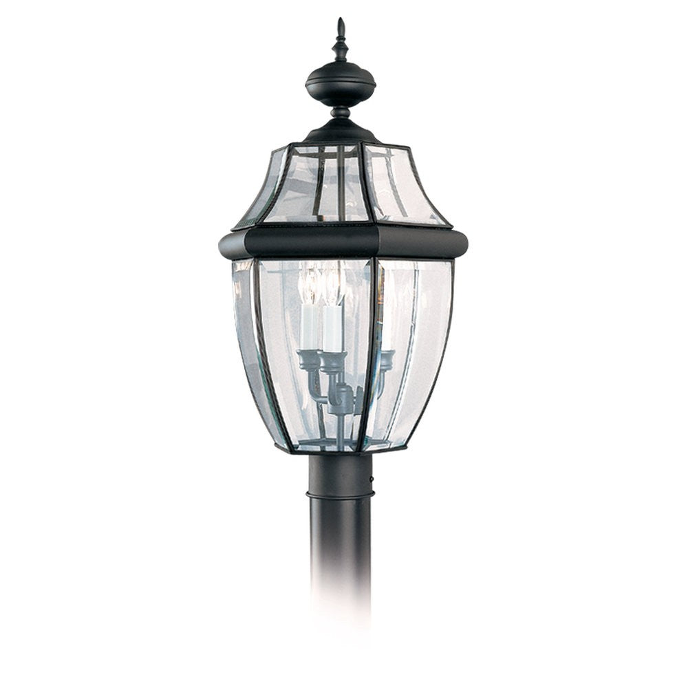 Generation Lighting. - 8239-12 - Three Light Outdoor Post Lantern - Lancaster - Black