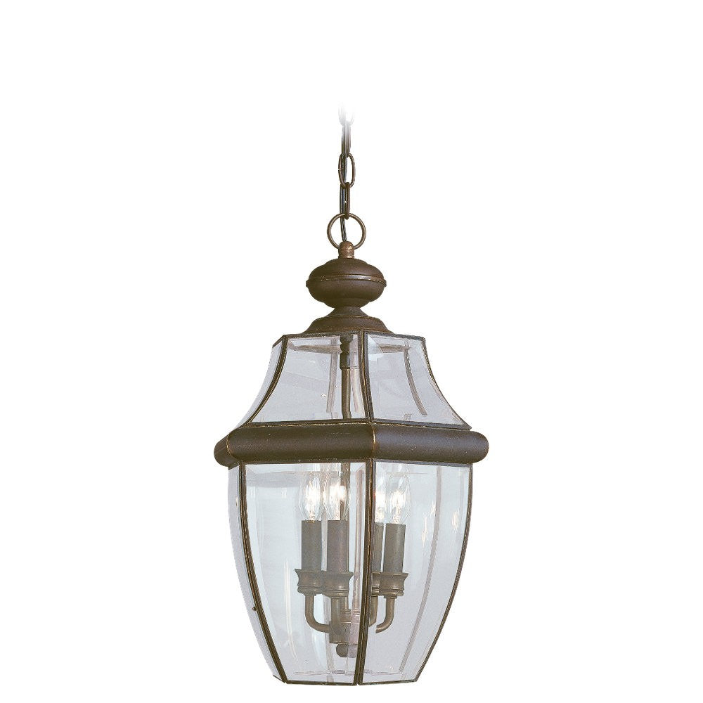 Generation Lighting. - 6039-71 - Three Light Outdoor Pendant - Lancaster - Antique Bronze