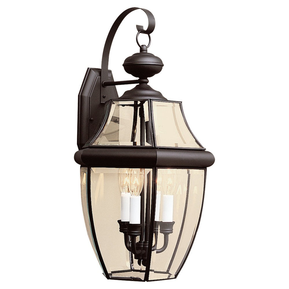 Generation Lighting. - 8040-12 - Three Light Outdoor Wall Lantern - Lancaster - Black