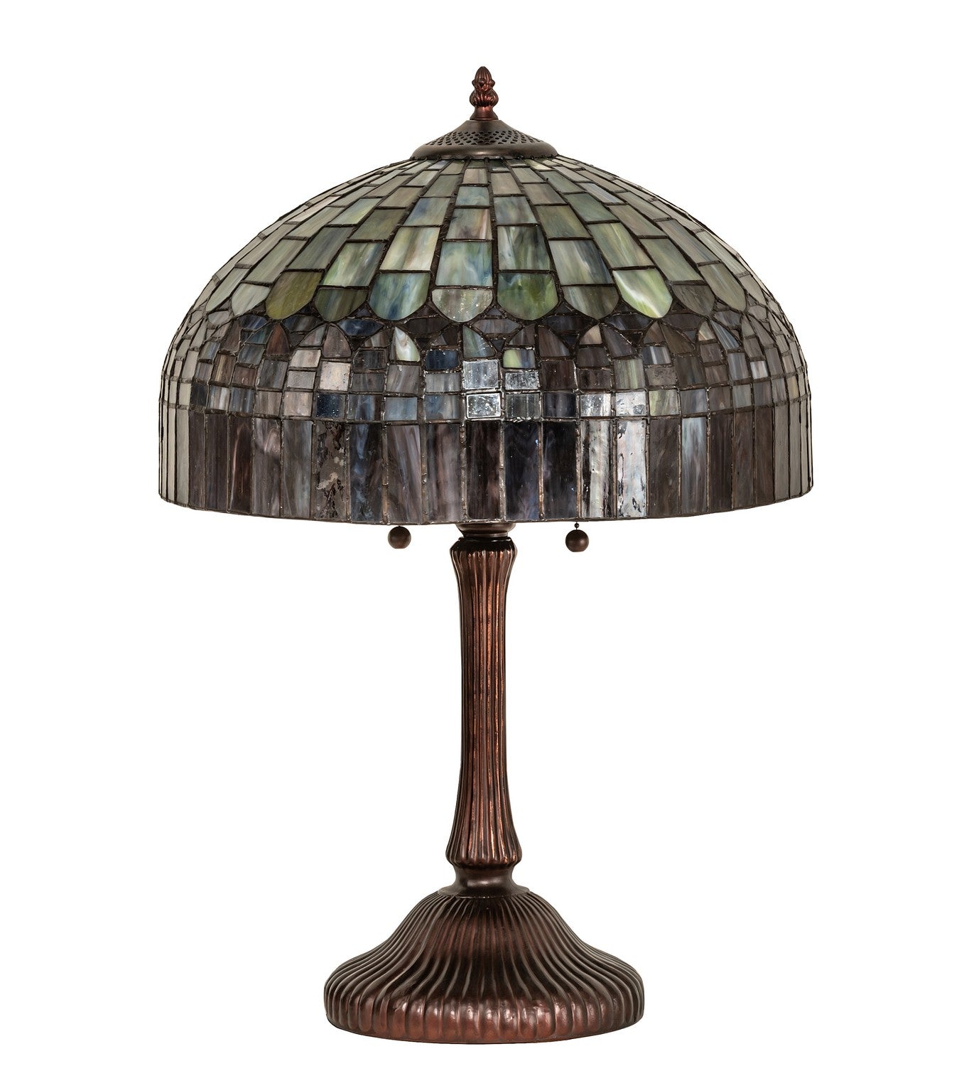 Meyda Tiffany - 26322 - Two Light Table Lamp - Tiffany Candice - Green/Blue Pbag