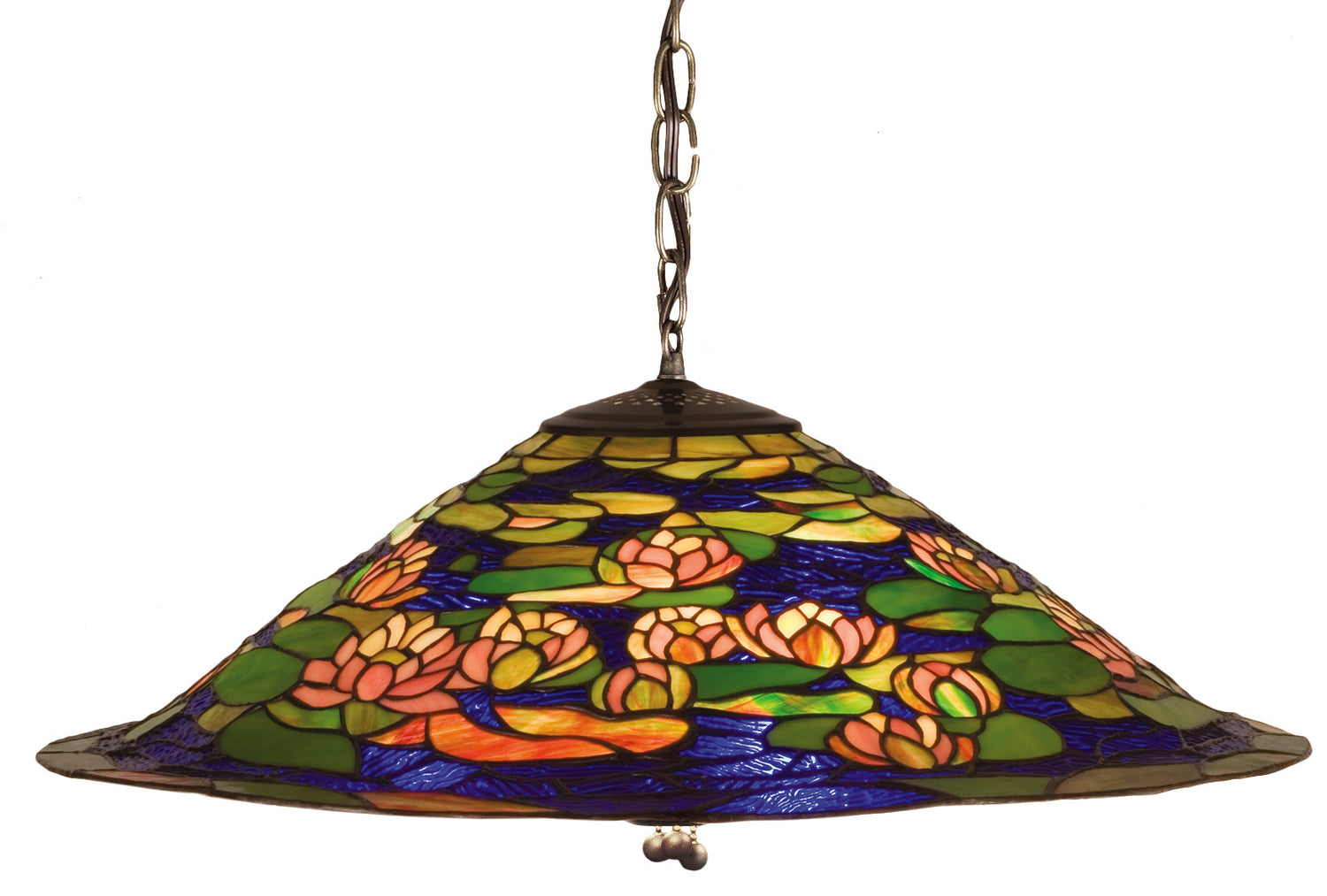 Meyda Tiffany - 47717 - Three Light Pendant - Tiffany Pond Lily - Vacr Pink