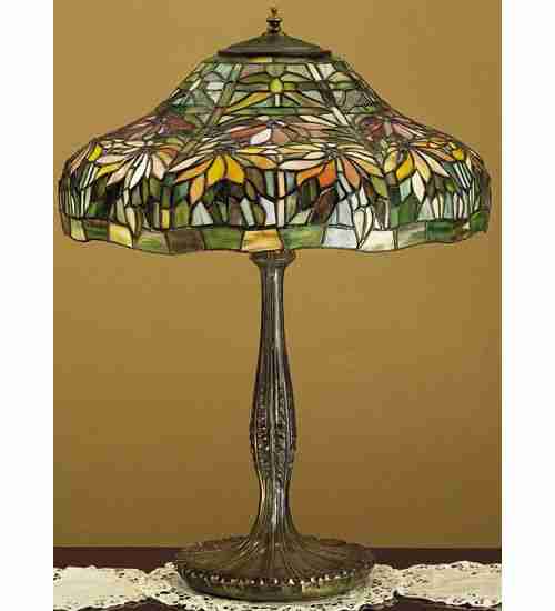 Meyda Tiffany - 31129 - 25" Table Lamp - Poinsettia - Bronze