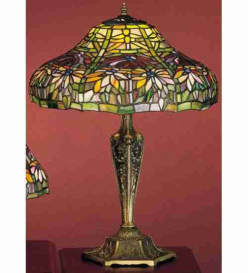 Meyda Tiffany - 26632 - One Light Table Lamp - Poinsettia - Bronze