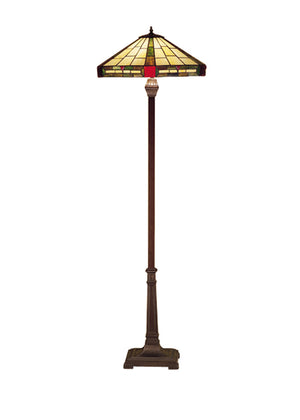 Meyda Tiffany - 26555 - Two Light Floor Lamp - Wilkenson - Verdigris