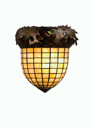 Meyda Tiffany - 51852 - One Light Wall Sconce - Greenbriar Oak - Antique Copper