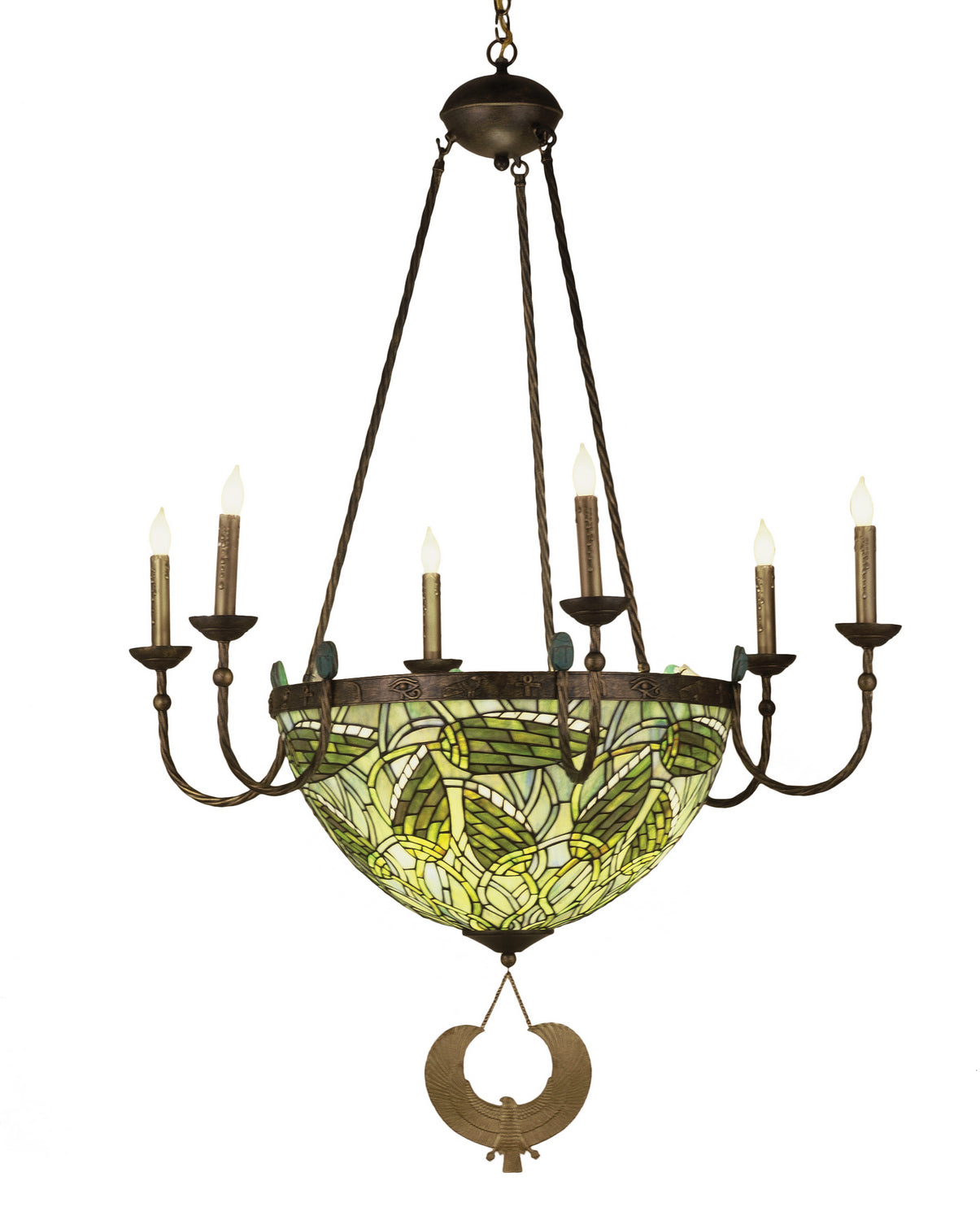 Meyda Tiffany - 49092 - Ten Light Chandelier - Lotus Bud - Mahogany Bronze