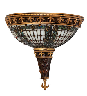 Meyda Tiffany - 50241 - Two Light Wall Sconce - Fleur-De-Lis - Mahogany Bronze/Gold Highlight