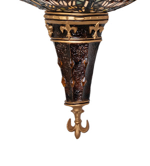 Meyda Tiffany - 50241 - Two Light Wall Sconce - Fleur-De-Lis - Mahogany Bronze/Gold Highlight