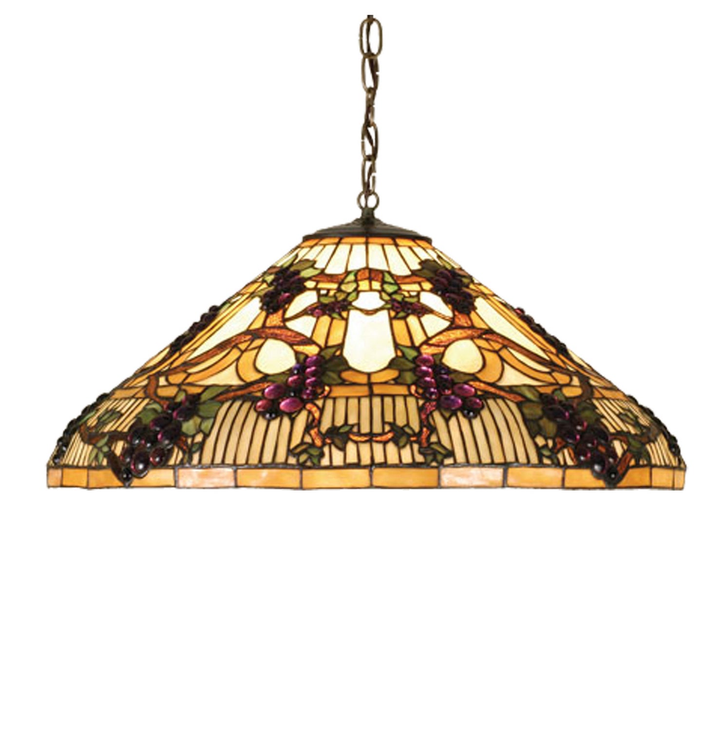 Meyda Tiffany - 52185 - Three Light Pendant - Jeweled Grape - Bronze