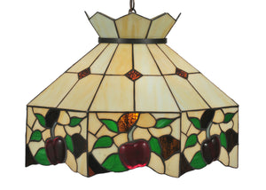 Meyda Tiffany - 47569 - Three Light Pendant - Meyda Apple - Beige Flame Green Xag