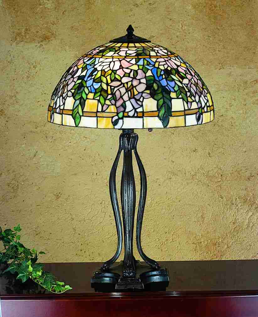 Meyda Tiffany - 31197 - 30" Table Lamp - Lilac and Lotus - Bronze