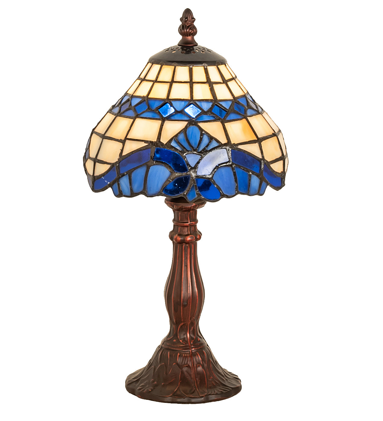 Meyda Tiffany - 26586 - One Light Mini Lamp - Baroque - Beige Lt Blue Blue